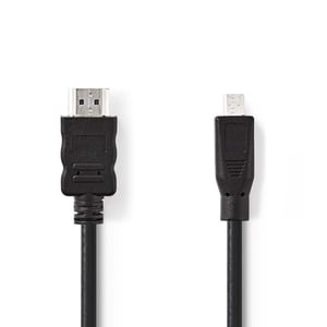 Nedis CVGB34700BK20 kabel HDMI 2 m HDMI Typu A (Standard) HDMI Typu D (Micro) Czarny