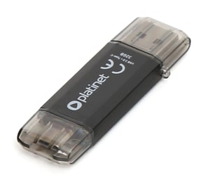 Platinet PMFC32B USB-Stick 32 GB USB Typ A / USB Typ C 3.2 Gen 1 (3.1 Gen 1) Schwarz