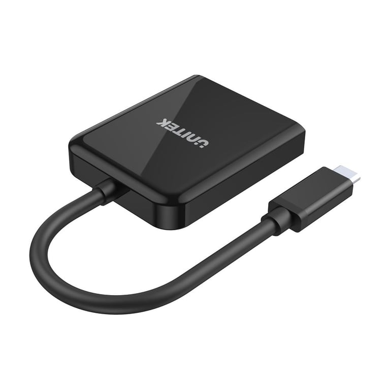 UNITEK V1407A zewnętrzna karta graficzna usb Czarny