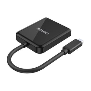 UNITEK V1407A zewnętrzna karta graficzna usb Czarny