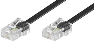 Goobay 50255 3 m telephone cable, Black