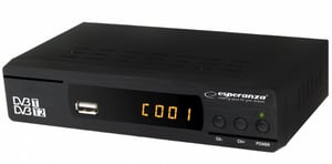 Esperanza EV104 set-top box (STB) Kabel. Svart