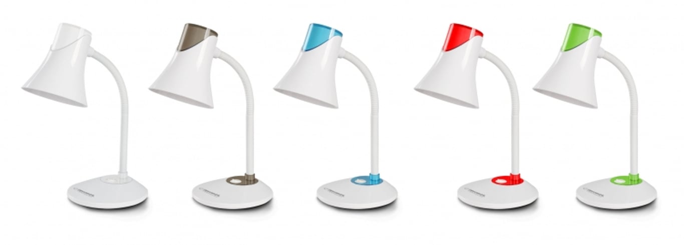Esperanza POLARIS lampa stołowa E27 12 W LED Biały