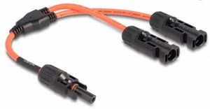 DeLOCK Solar Cable Splitter DL4 1 x Female to 2 x Male 30 cm, Red