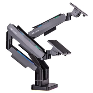 Thermaltake GEA-MSR-DMSBLK-01 Monitorhalterung / Ständer 88,9 cm (35") Schreibtisch Schwarz, Grau