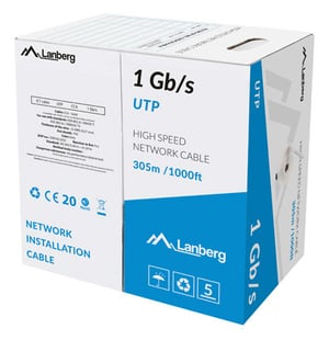 Lanberg LCU6-10CC-0305-S nätverkskabel Grå 305 m U/UTP (UTP)