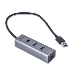 i-tec Metal U3HUBMETAL403 USB 3.2 Gen 1 (3.1 Gen 1) Type-A-Hubs und -Concentratoren, 5000 Mbit/s, grau