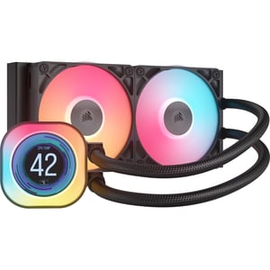 Corsair iCUE LINK TITAN 240 RX LCD-processor, luftkylare, 12 cm, svart, 1 st.