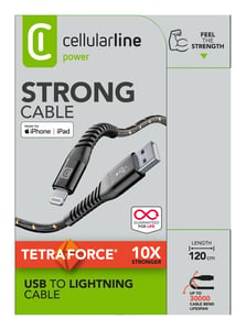 Cellularline 8018080312397 1,2 m Svart