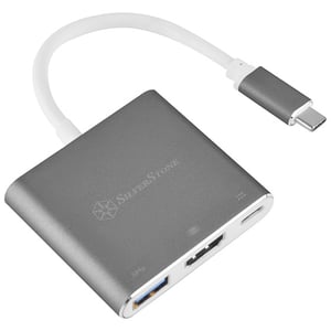 Silverstone SST-EP08C stacja dokująca USB 3.2 Gen 1 (3.1 Gen 1) Type-C Ciemnoszary