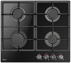 Amica PGCA6100APB Kochfeld Schwarz Einbau 59 cm Gas 4 Kochzonen