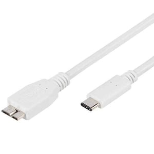 Vivanco USB Type-C, 1m USB Cable, USB 3.2 Gen 1 (3.1 Gen 1), USB-C to Micro-USB B, White