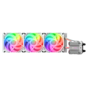 COUGAR CGR-PSDUTRGB-W-360 All-in-One-Flüssigkeitskühlung für den Prozessor, 12 cm, weiß, 1 Stück.