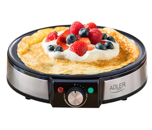 Adler AD 3058 Pancake Maker, 1 pancake at a time, 1600 W, Black, Stainless Steel