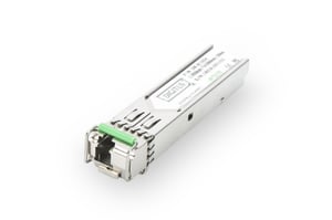 Digitus Mini-GBIC (SFP) fiberoptisk modul, singlemode, 1,25 Gb/s, BiDi LC Simplex, Tx1550 nm/Rx1310 nm, 20 km