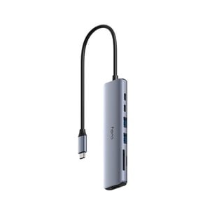 Cudy UH407 USB 3.2 Gen 1 (3.1 Gen 1) Type-C-Hubs und -Konzentratoren, 5000 Mbit/s, Grau, Silber