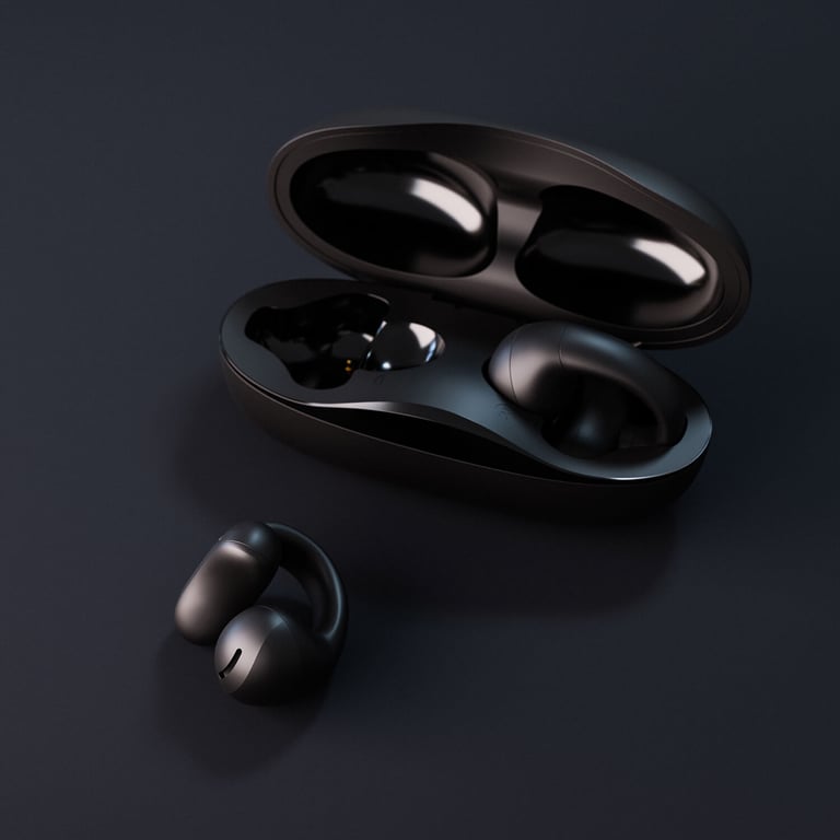 Happy Plugs Clip langattomat kuulokkeet, musta