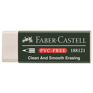 Faber-Castell 188121 radergummi, plast, vit, 1 st.