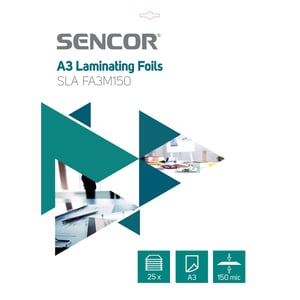 Sencor SLA FA3M150 Laminating Film, 25 sheets