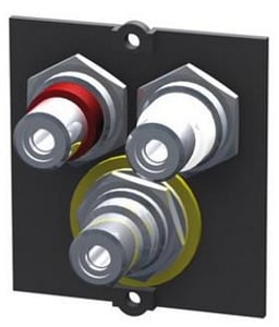Bachmann 917.026 Steckdose 3 x RCA Schwarz