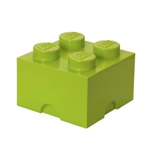 LEGO Storage Brick 4 Ljusgulgrön Förvaringslåda för leksaker Fristående Ljusgrön