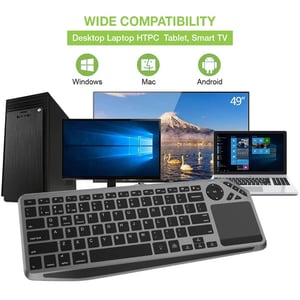 Techly ICTB9801TB klawiatura Uniwersalne RF Wireless + Bluetooth QWERTY US English Czarny