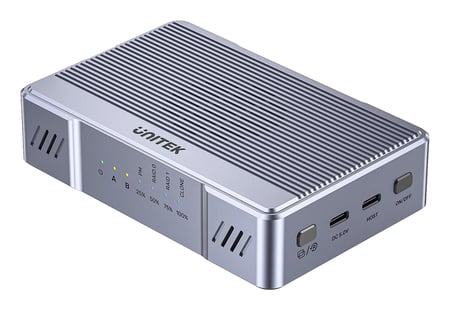 UNITEK Obudowa RAID 2xM.2 NVMe/SATA 20Gbps z klonowaniem offline Obudowa SSD Szary M.2