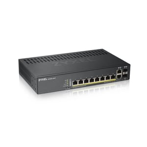 Zyxel GS1920-8HPV2 Managed Gigabit-Ethernet (10/100/1000) mit PoE-Unterstützung, schwarz