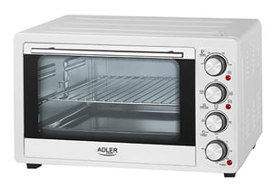 Adler AD 6001 35-liter 1500 W White Kitchen Toaster with Grill