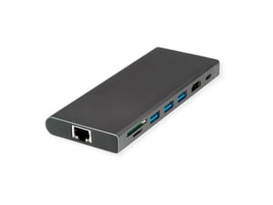 VALUE 12.99.1138 dockningsstation, kabelansluten USB 3.2 Gen 1 (3.1 Gen 1) Type-C, svart, grå