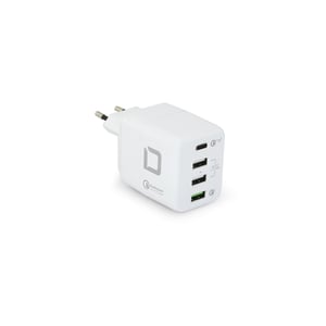 DICOTA D31722 Ladegerät für mobile Geräte, universell, weiß, Wechselstrom, für den Innenbereich
