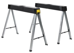 Stanley 1-97-475 Saw Horse, 2-pack. Aluminum, Metal, Plastic. Foldable.