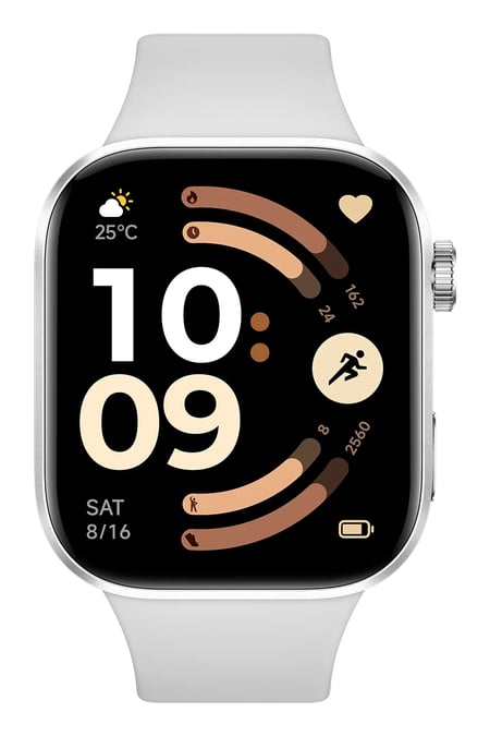 Xiaomi Redmi Watch 6 NFC 5,26 cm (2.07") AMOLED 46.5 mm Cyfrowy 432 x 514 px Ekran dotykowy Srebrny GPS