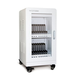 RealPower Power Station 20 Portable Device Management Cart, White