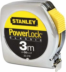 Stanley 0-33-218 3 m Tape Measure, Metallic, Yellow