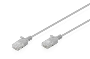 Digitus CAT 6 U-UTP Slim-korskopplingskabel, 1,5 m, grå