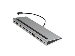 VALUE 12.99.1117 dockningsstation, kabelansluten USB 3.2 Gen 2 (3.1 Gen 2) Type-C, grå