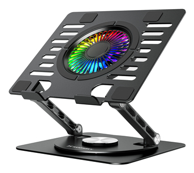Wozinsky Podstawka WDCX-X16-AS CoolBase RGB chłodząca z obrotem 360° pod laptopa i tablet - czarna