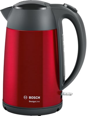 Bosch TWK3P424 Wasserkocher 1,7 l, 2400 W, grau, rot
