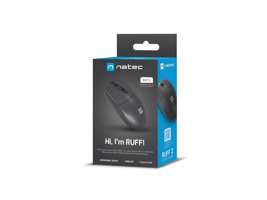 NATEC NMY-1987 myszka Biuro USB Typu-A Optyczny