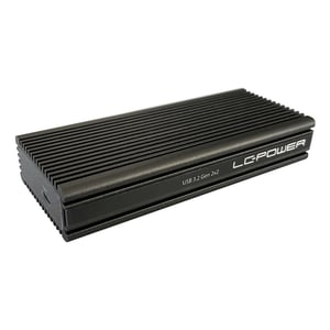 LC-Power LC-M2-C-NVME-2X2 obudowa do dysków twardych Obudowa SSD Czarny M.2