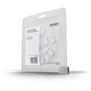 Lindy 40466 Port-Blocker USB-Typ-C-Port-Blocker Blau Acrylnitril-Butadien-Styrol-Copolymer (ABS) 10 Stück