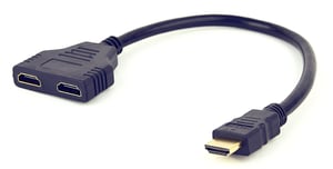 Gembird DSP-2PH4-04 HDMI-kabel, HDMI typ A (standard), 2 x HDMI typ A (standard), svart