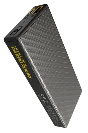 Nitecore CARBO 20000 Lithium-ion (Li-Ion) Power Bank, 20000 mAh, Gray