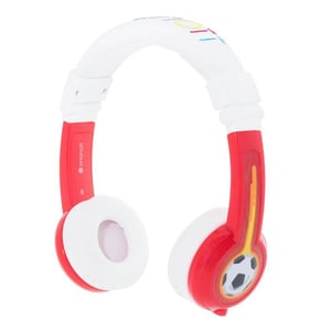 onanoff BuddyPhones Explore Foldable Zestaw słuchawkowy Przewodowa Opaska na głowę Czerwony, Biały