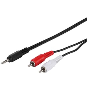 Vivanco PS L 509 ljudkabel 1,5 m 2 x RCA 3,5 mm Svart