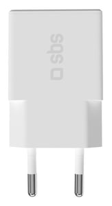 SBS TETRGAN1C30SLIM Ladegerät für mobile Geräte, universell, weiß, Wechselstrom, Schnellladung, intern