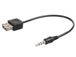 Maclean MCTV-693 Audiokabel 0,23 m, 3,5 mm, USB Typ A, schwarz