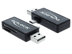 DeLOCK 91731 USB 2.0-Kartenlesegerät, schwarz