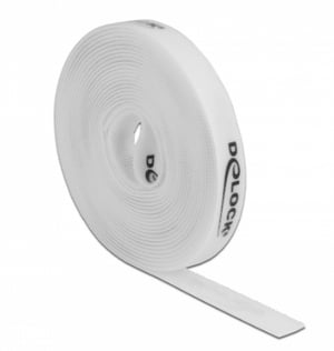 DeLOCK Rolka taśmy rzep D 5 m x S 15 mm, biały